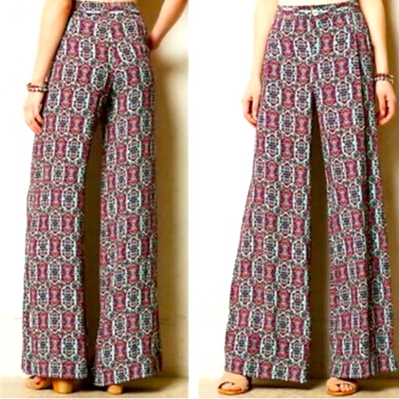 Anthropologie Pants - Anthropologie Elevenses southshore wide leg palazzo pants size 6